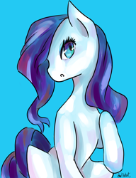 Size: 1000x1300 | Tagged: safe, artist:3mo-art, rarity, pony, unicorn, female, horn, mare, solo, white coat