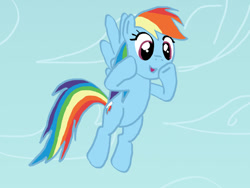 Size: 1024x768 | Tagged: artist needed, safe, derpibooru import, rainbow dash, pegasus, pony, flying, solo