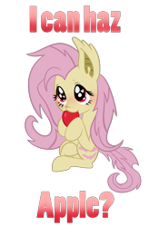 Size: 2100x3000 | Tagged: safe, artist:lexieskye, fluttershy, apple, blushing, bronybait, cute, daaaaaaaaaaaw, flutterbat, heart, heart eyes, hoof hold, nom, shyabates, shyabetes, simple background, sitting, smiling, transparent background, vector, wingding eyes