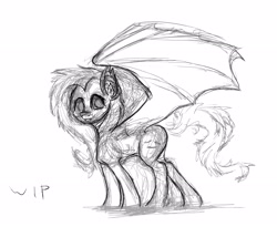 Size: 3507x2880 | Tagged: safe, artist:pwnyville, fluttershy, flutterbat, wings, wip