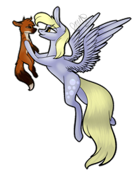 Size: 804x1036 | Tagged: safe, artist:sweetmelon556, derpy hooves, fox, pegasus, pony, simple background, solo, transparent background