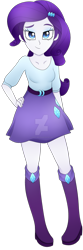 Size: 1024x3066 | Tagged: safe, artist:scarlet-spectrum, rarity, equestria girls, boots, clothes, hand on hip, simple background, skirt, solo, transparent background, watermark