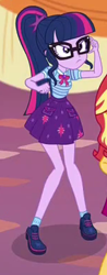 Size: 151x385 | Tagged: safe, screencap, sci-twi, sunset shimmer, twilight sparkle, better together, equestria girls, rollercoaster of friendship, adorkable, angry, clothes, cropped, cute, dork, female, geode of telekinesis, glasses, legs, ponytail, shoes, skirt, socks