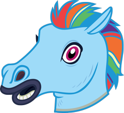 Size: 4000x3671 | Tagged: safe, artist:luckreza8, color edit, derpibooru import, edit, rainbow dash, pegasus, pony, scare master, colored, hoers mask, looking at you, mask, simple background, transparent background, vector