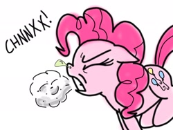 Size: 2048x1536 | Tagged: artist needed, safe, pinkie pie, earth pony, pony, gross, mucus, sneeze cloud, sneezing, sneezing fetish, snot, solo, why