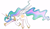 Size: 6994x4025 | Tagged: safe, artist:ryouga1100, princess celestia, alicorn, pony, absurd resolution, flying, simple background, smiling, solo, white background