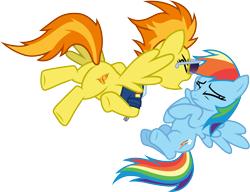 Size: 3906x3000 | Tagged: safe, artist:cloudyglow, artist:pirill, artist:yanoda, derpibooru import, rainbow dash, spitfire, pegasus, pony, the washouts (episode), eyes closed, flying, open mouth, show accurate, simple background, sunglasses, transparent background, underhoof, vector, whistle, whistle necklace, yelling