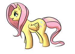 Size: 815x586 | Tagged: safe, artist:apocolypsetoreador, fluttershy, pegasus, pony, female, mare, pink mane, solo, yellow coat