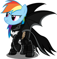 Size: 6000x6221 | Tagged: safe, artist:haloheros, derpibooru import, rainbow dash, pegasus, pony, batman, crossover, simple background, transparent background, unmasked, vector