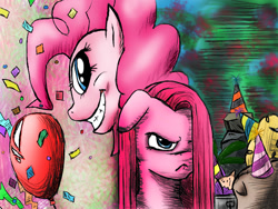 Size: 800x600 | Tagged: safe, artist:robocop17, artist:vahnara, pinkie pie, earth pony, pony, duality, pinkamena diane pie