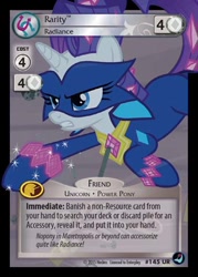 Size: 344x480 | Tagged: safe, radiance, rarity, pony, unicorn, power ponies (episode), card, ccg, clothes, costume, enterplay, high magic, power ponies, solo