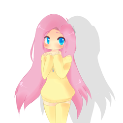 Size: 1500x1500 | Tagged: safe, artist:xhanakagaminex, fluttershy, human, cute, humanized, solo