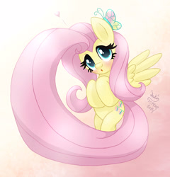 Size: 1200x1250 | Tagged: safe, artist:joakaha, fluttershy, pegasus, pony, female, mare, simple background, solo