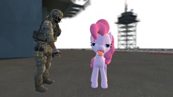 Size: 1366x768 | Tagged: safe, artist:mrs-slaughter, pinkie pie, earth pony, pony, 3d, call of duty, derek frost westbrook, gmod, modern warfare 3