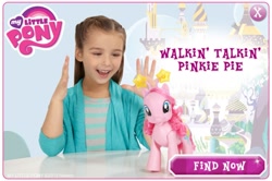 Size: 838x556 | Tagged: safe, pinkie pie, human, gameloft, irl, irl human, merchandise, photo, target demographic, walkin' talkin' pinkie pie