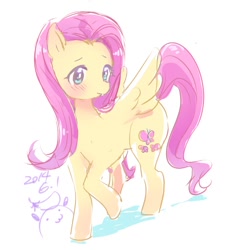 Size: 562x602 | Tagged: safe, artist:kaitarisuru, fluttershy, pegasus, pony, female, mare, pixiv, solo