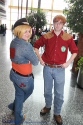 Size: 1366x2048 | Tagged: safe, applejack, big macintosh, human, cosplay, irl, irl human, photo