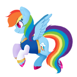 Size: 1500x1500 | Tagged: safe, alternate version, artist:fannytastical, derpibooru import, part of a set, rainbow dash, pegasus, pony, clothes, cute, simple background, solo, sticker, sweater, transparent background