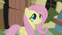 Size: 1024x576 | Tagged: safe, screencap, fluttershy, iron will, pinkie pie, rarity, earth pony, goat, pegasus, pony, unicorn, putting your hoof down, animated, bird house, denied, faint, falling, female, fluttershy's cottage, impressed, looking up, mare, microphone, mud, name tag, necktie, no, reaction image, reaction montage, shocked, surprised, tree
