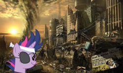 Size: 1023x610 | Tagged: safe, derpibooru import, twilight sparkle, fallout, future twilight, twiface, wrong neighborhood