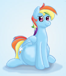 Size: 1395x1600 | Tagged: safe, artist:seenty, derpibooru import, rainbow dash, pegasus, pony, belly, preggo dash, pregnant