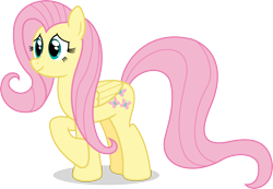 Size: 2105x1459 | Tagged: safe, artist:flashlighthouse, fluttershy, pegasus, pony, female, mare, pink mane, solo, yellow coat