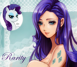 Size: 600x521 | Tagged: safe, artist:esther, rarity, human, humanized, solo