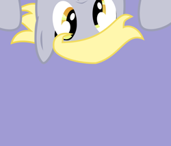 Size: 744x634 | Tagged: safe, artist:emilychan1, derpy hooves, pegasus, pony, blonde mane, female, gray coat, mare, solo, upside down, wings