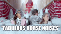 Size: 480x270 | Tagged: safe, rarity, dog, human, animated, caption, children, christmas, commercial, descriptive noise, gif with captions, glasses, horse noises, irl, irl human, majestic, majestic as fuck, meme, photo, snow, target (store)