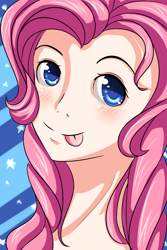 Size: 2000x3000 | Tagged: safe, artist:chiweee, pinkie pie, human, :p, humanized, solo