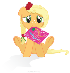 Size: 6163x6412 | Tagged: safe, artist:civwub, derpibooru import, applejack, rainbow dash, earth pony, pegasus, pony, absurd resolution, appledash, card, female, lesbian, shipping, simple background, vector, white background, younger