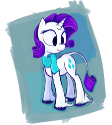 Size: 1648x1835 | Tagged: safe, artist:lilfunkman, rarity, classical unicorn, pony, unicorn, clothes, leonine tail, scarf, solo