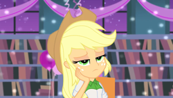 Size: 1440x810 | Tagged: safe, screencap, applejack, equestria girls, rainbow rocks, solo