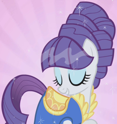 Size: 682x720 | Tagged: safe, screencap, rarity, pony, unicorn, boast busters, alternate hairstyle, beehive hairdo, clothes, dress, outfit catalog, solo, updo