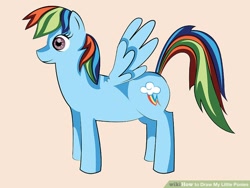 Size: 728x546 | Tagged: safe, derpibooru import, rainbow dash, pegasus, pony, quality, ronbow dosh, solo, wikihow