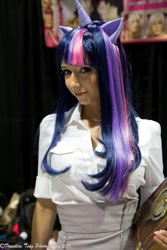 Size: 683x1024 | Tagged: safe, artist:ridd1e, derpibooru import, twilight sparkle, human, clothes, comikaze expo, comikaze expo 2011, cosplay, irl, irl human, photo, skirt, solo, tube skirt