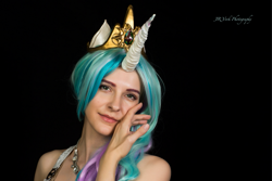 Size: 911x608 | Tagged: safe, artist:jr vork, princess celestia, human, clothes, cosplay, irl, irl human, photo, solo