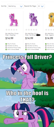 Size: 498x1158 | Tagged: safe, applejack, cheerilee, twilight sparkle, twilight sparkle (alicorn), alicorn, earth pony, pony, exploitable meme, fall driver, female, mare, meme