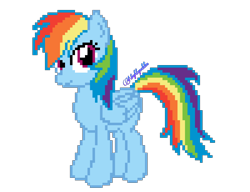 Size: 1200x920 | Tagged: safe, artist:nightgoddes, derpibooru import, rainbow dash, pegasus, pony, pixel art, simple background, solo, transparent background