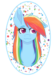 Size: 1078x1462 | Tagged: safe, artist:frostylithi, derpibooru import, rainbow dash, pegasus, pony, alternate hairstyle, bust, portrait, simple background, solo, transparent background