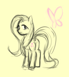 Size: 534x591 | Tagged: safe, artist:nolilty, fluttershy, pegasus, pony, pixiv, plot, sketch, solo