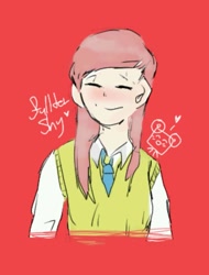 Size: 645x848 | Tagged: safe, artist:cockader, fluttershy, human, clothes, humanized, pixiv, school uniform, solo