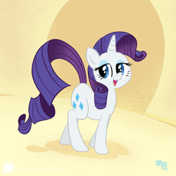 Size: 1000x1000 | Tagged: safe, artist:1trick, rarity, pony, unicorn, dancing, female, horn, mare, purple mane, solo, white coat