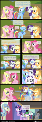 Size: 1000x2860 | Tagged: safe, artist:dm29, derpibooru import, applejack, fluttershy, octavia melody, pinkie pie, rainbow dash, rarity, spike, twilight sparkle, twilight sparkle (alicorn), alicorn, dragon, earth pony, pegasus, pony, unicorn, argument, armor, comic, crystal guard, crystal guard armor, female, locomotive, mane seven, mane six, mare, teary eyes, wavy mouth