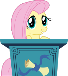 Size: 3515x3966 | Tagged: safe, artist:tomfraggle, part of a set, fluttershy, pegasus, pony, applebuck season, podium, simple background, solo, transparent background, vector