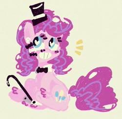 Size: 783x768 | Tagged: safe, artist:supernoncutie, pinkie pie, earth pony, pony, dapper, smiling, solo