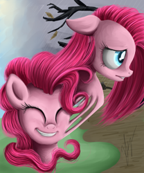 Size: 1080x1300 | Tagged: safe, artist:sakurawolfer, pinkie pie, earth pony, pony, happy, pinkamena diane pie, sad