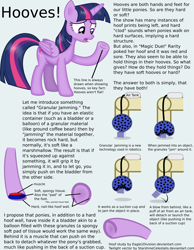 Size: 1895x2445 | Tagged: safe, artist:eagle1division, artist:starshinecelestalis, derpibooru import, twilight sparkle, twilight sparkle (alicorn), alicorn, pony, analysis, anatomy, diagram, granular jamming, headcanon, hoof hold, hooves, physiology, science, text, theory, tl;dr, underhoof