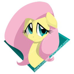 Size: 800x800 | Tagged: safe, artist:sketchysweet, fluttershy, pegasus, pony, female, mare, pink mane, solo, yellow coat