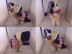 Size: 1597x1199 | Tagged: safe, artist:little-broy-peep, rarity, sleepless in ponyville, camping outfit, clothes, dress, glasses, irl, photo, plushie, scarf, solo